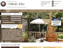 Tablet Screenshot of hotelduparccavaillon.com